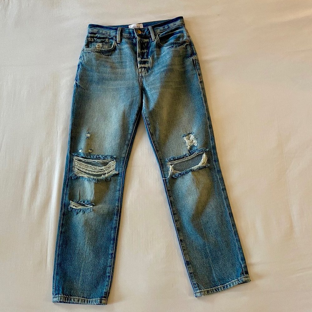 FRAME Le Original - Size 25 - Glacier Destruct Wash Jeans